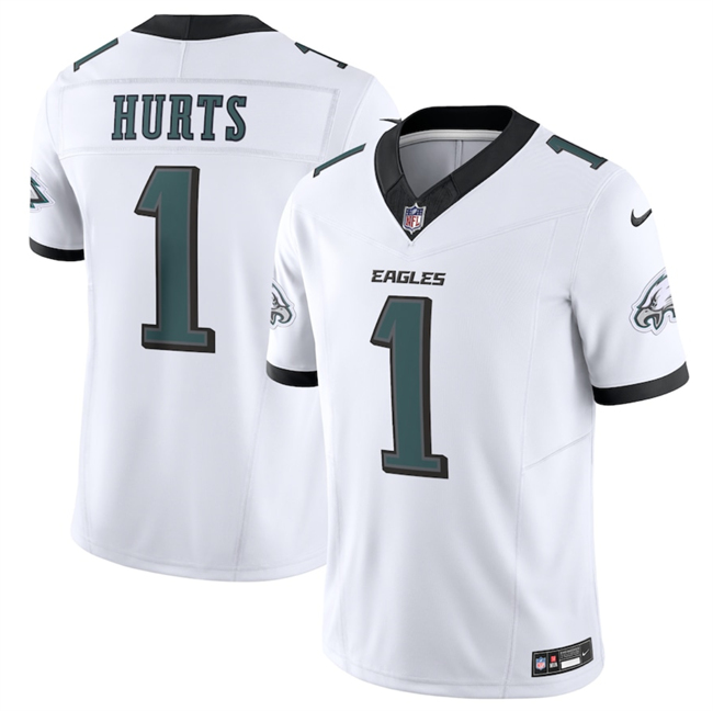 Women's Philadelphia Eagles #1 Jalen Hurts White New F.U.S.E. Vapor Untouchable Limited Stitched Football Jersey(Run Small)